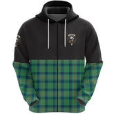 Kennedy Ancient Clan Half Of Tartan Zipper Hoodie